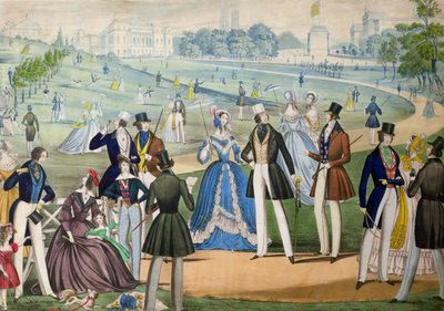 Uitzicht op St. James vanuit Green Park, Londen door Benjamin Read, c.1838 door English School